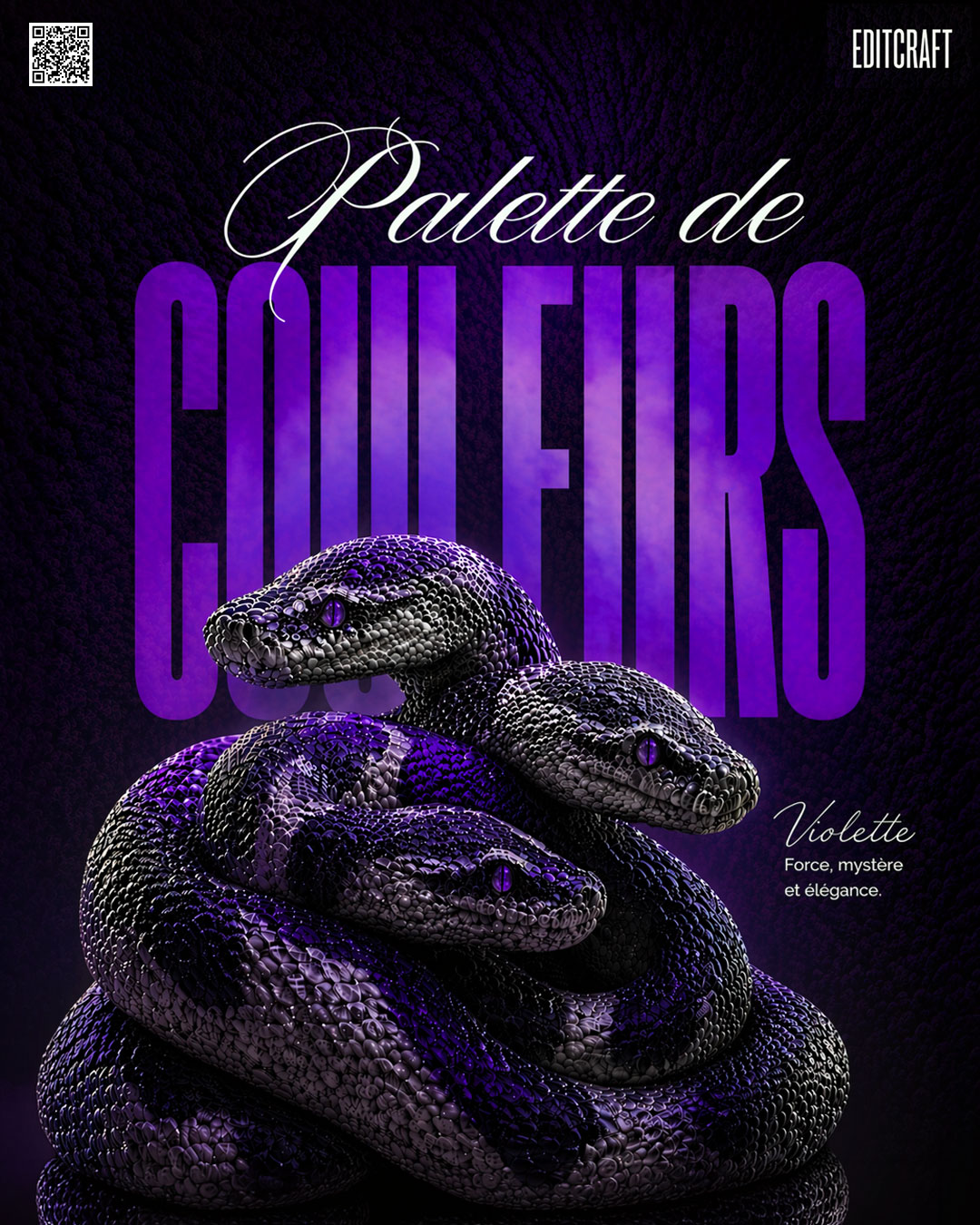 Palette de couleurs violette — EditCraft graphiste freelance